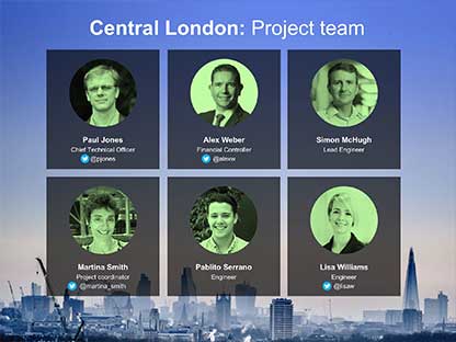 Team profile redesigned content slide